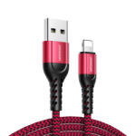 JOYROOM N10 3x kábel USB / Lightning 0.25m + 1.2m + 2m, piros