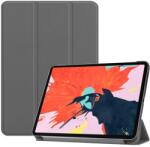 Gigapack Tok álló, bőr hatású (aktív FLIP, oldalra nyíló, TRIFOLD asztali tartó funkció) SZÜRKE Apple IPAD Pro 12.9 (2018) (GP-83188)