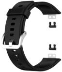 gigapack Pótszíj (egyedi méret, szilikon, állítható) FEKETE Huawei Watch Fit (GP-108419)