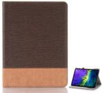 Gigapack Tok álló, bőr hatású (aktív FLIP, oldalra nyíló, asztali tartó funkció, textil minta) SÖTÉTBARNA Apple IPAD Pro 12.9 (2020) (GP-96546)