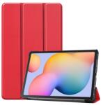 Gigapack Tok álló, bőr hatású (FLIP, oldalra nyíló, TRIFOLD asztali tartó funkció) PIROS Samsung Galaxy Tab S6 Lite 10.4 WIFI (SM-P610) 2020, Samsung Galaxy Tab S6 Lite 10.4 LTE (SM-P615) 2020, Samsun (GP-9833
