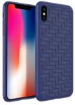 hoco. TRACERY szilikon telefonvédő (fonott minta) KÉK Apple iPhone XS 5.8, Apple iPhone X 5.8 (GP-81027)