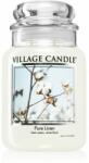 Village Candle Pure Linen lumânare parfumată (Glass Lid) 602 g