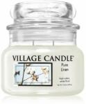Village Candle Pure Linen illatgyertya (Glass Lid) 262 g