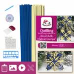  Királykék-Halványsárga - Quilling minta (200db csík 11db mintához, leírás, eszközök)