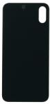  tel-szalk-008345 Apple iPhone XS fekete akkufedél, hátlap nagy lyukú kamera-kivágással, logo nélkül (tel-szalk-008345)