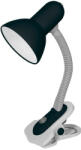 Kanlux 7151 SUZI HR-60-B asztali lámpa, csíptethető íróasztali lámpa, fekete (7151)