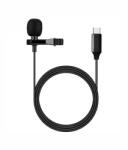 XO MKF02 mobil mikrofon (Fekete) - Type-C csatlakozóval