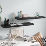 vidaXL Rafturi de perete 2 buc. , negru extralucios, 80x23, 5x3, 8 cm MDF (323773) Raft