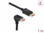Delock Cablu Displayport 8K60Hz/4K240Hz drept/unghi jos cu HDR 1m, Delock 87050 (87050)