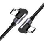 UGREEN Elbow kábel USB-C / USB-C PD QC 3A 1m, szürke (70529 US323)