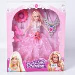 Magic Toys Hercegnő divatbaba nyaklánccal és egyéb kiegészítőkkel (MKM780934)