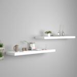 vidaXL Rafturi de perete suspendate, 2 buc. , alb, 90x23, 5x3, 8 cm, MDF (323818) Raft