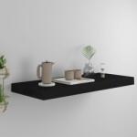 vidaXL Raft de perete suspendat, negru, 60x23, 5x3, 8 cm, MDF (323832) Raft