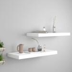 vidaXL Rafturi de perete suspendate, 2 buc. , alb, 60x23, 5x3, 8 cm, MDF (323812) Raft