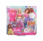 Mattel Barbie Dreamtopia Papusa printesa sirena cu 3 rochii GJK40 Papusa Barbie