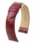 Hirsch Crocograin borjúbőr óraszíj, burgundi, 20/18M - orabox