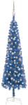 vidaXL Subțire cu LED-uri și globuri 180 cm - albastru (3078077)