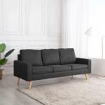 vidaXL Canapea cu 3 locuri, gri închis, material textil (288714) Canapea
