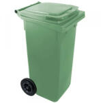 Anro Háztartási kuka 120 L zöld, műanyag, kerekes (11953)
