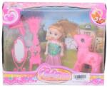 Magic Toys Sandra baba pink pónival és fodrász kiegészítőkkel (MKK139515)