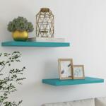 vidaXL Rafturi perete suspendate, 2 buc. , albastru, 60x23, 5x3, 8 cm MDF (326619) Raft