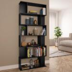 vidaXL Bibliotecă/Separator cameră, negru, 80 x 24 x 192 cm, PAL (800091) Biblioteca