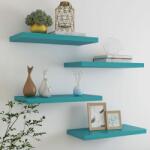 vidaXL Rafturi perete suspendate, 4 buc. , albastru, 60x23, 5x3, 8 cm MDF (326620) Raft