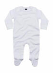 BabyBugz Bébi hosszú ujjú organikus rugdalózó BabyBugz Organic Sleepsuit with Scratch Mitts 3-6, Fehér
