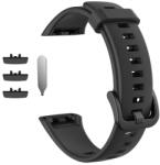 gigapack Pótszíj (egyedi méret, szilikon, állítható) FEKETE Honor Band 6, Huawei Band 6 (GP-106904)
