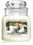 Village Candle Coconut Vanilla lumânare parfumată (Glass Lid) 389 g