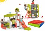 Smoby Set centru de joacă Fun Center Smoby cu tobogan şi centru de căţărat Multiactivity Tower de la 24 luni (SM840203-30)