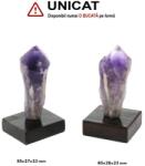  Cristal Natural Ametist cu Suport - 80-85 x 27-28 x 23 mm - ( XXL ) - Unicat