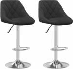 vidaXL Scaune de bar, 2 buc. , negru, catifea (335302)