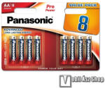 Panasonic PRO POWER tartós elem (AA, LR6PPG, 1.5V, alkáli) 8db / csomag (LR6PPG/8BW) - mobilasz