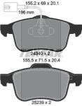 TEXTAR set placute frana, frana disc TEXTAR Q+ 2434001 (2434001)