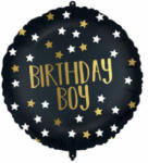 Procos Balon din folie - Birthday Boy auriu cu negru 46 cm