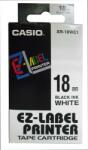 Casio Feliratozógép szalag, 18 mm x 8 m, CASIO, fehér-fekete (GCIR-18WE1) - becsiirodaker