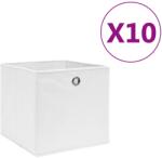 vidaXL Cutii depozitare, 10 buc. , alb, 28x28x28 cm, material nețesut (325209) - comfy