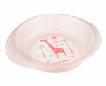 Canpol babies műanyag mélytányér, mikrózható - rózsaszín giraffe