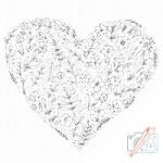  PontPöttyöző - Szív Méret: 50x50cm, Keretezés: Keret nélkül (csak a vászon), Szín: Piros