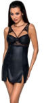 Passion Rochie Sexy Loona Piele Ecologica Neagra S/M