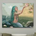 Pictorul Fericit Gorgeous mermaid - Pictură pe numere Panza pictura