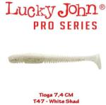 Lucky John Naluci LUCKY JOHN Tioga 2.9'', 7.4cm, culoare T47 White Shad, 7buc/plic (140103-T47)