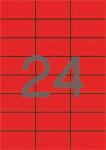 APLI Etikett, 70×37 mm, színes, APLI, piros, 2400 etikett/csomag (LCA11836)