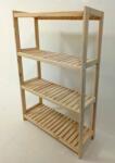 Tonap Fa polc 4 polccal 133×70×33 cm fenyő cseh gyártmány (4P70)