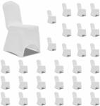 vidaXL Huse de scaun elastice, 30 buc. , alb (3051637)