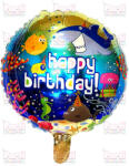  Happy Birthday tengeri állatok fólia lufi, 45cm