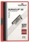 DURABLE Gyorsfűző, klipes, A4, DURABLE „DURACLIP® 30, piros (DB220003)