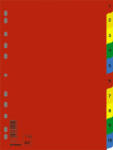 DONAU Regiszter, műanyag, A4, 1-10, DONAU, színes (D77120) - becsiirodaker